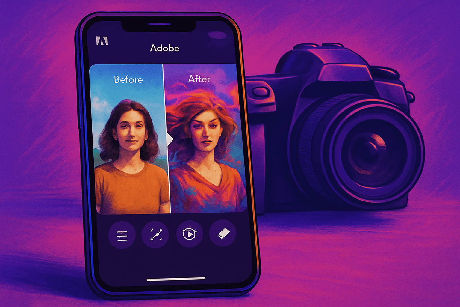 Brief IA : Adobe révolutionne la photo iPhone avec son app IA innovante