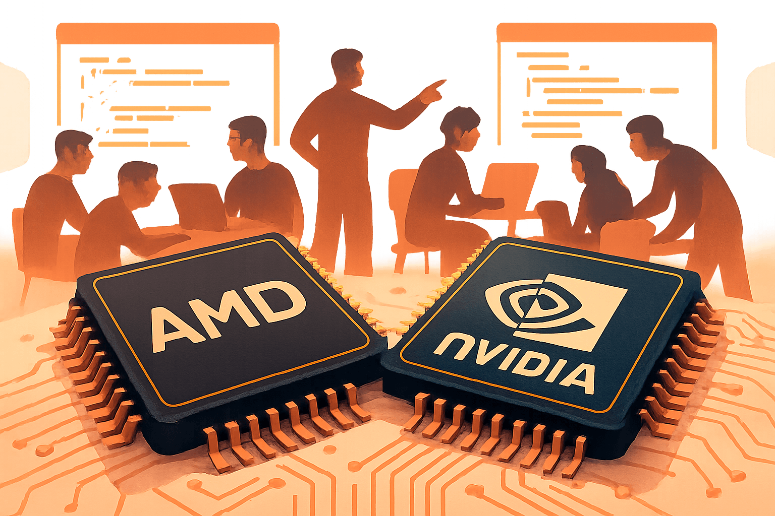 Brief IA : AMD défie Nvidia avec l'open-source dans les puces IA