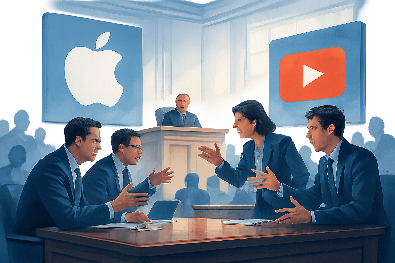 Brief IA : Apple accusée de siphonner YouTube : un procès décisif
