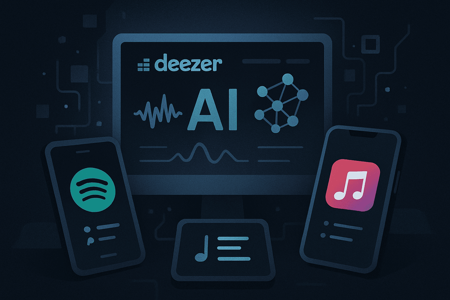 Brief IA : Deezer défie Spotify et Apple Music avec son détecteur de musique IA