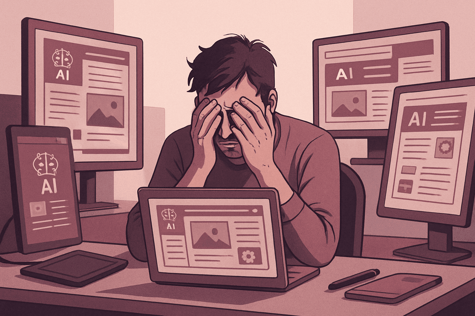 Brief IA : Épuisement numérique : l'IA met les designers à l'épreuve