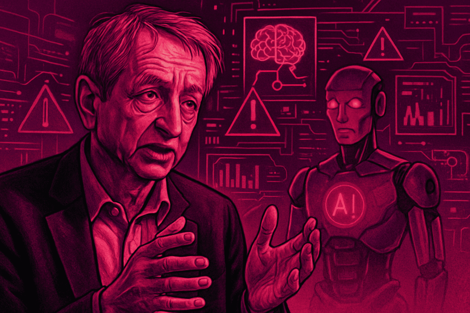 Brief IA : Geoffrey Hinton alerte sur l'IA : des objectifs hors de contrôle