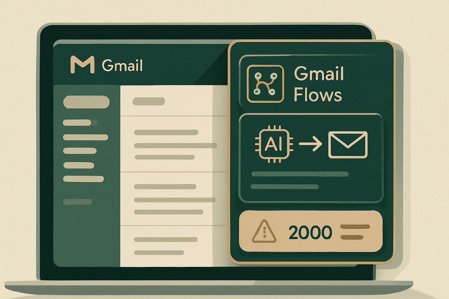 Brief IA : Gmail Flows : des filtres IA limités à 2000 emails mensuels