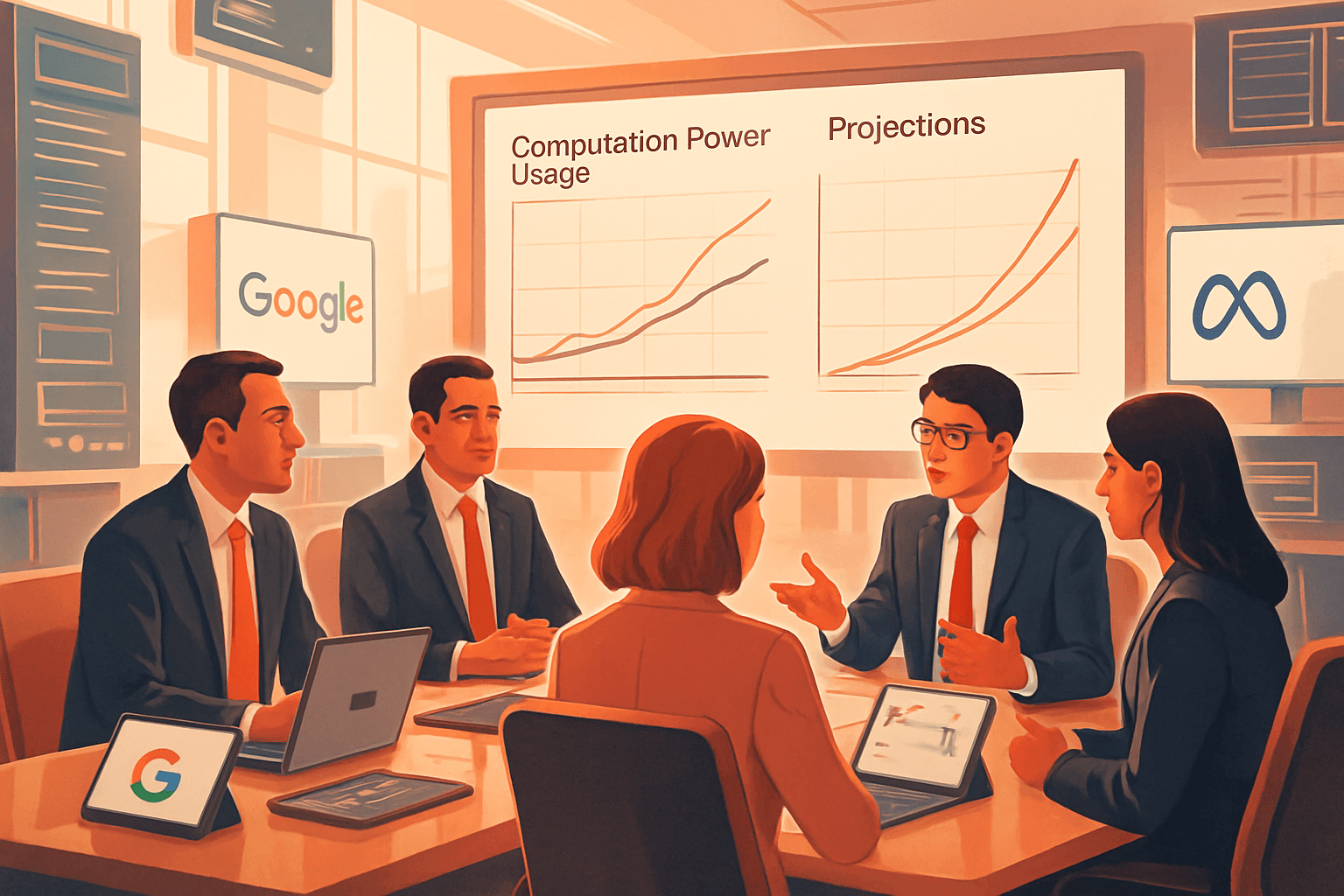 Brief IA : Google et Meta face à la pénurie de puissance de calcul pour l'IA