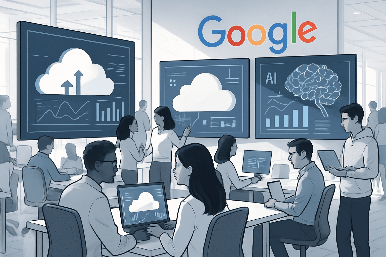 Brief IA : Google : l'essor du cloud IA apaise les inquiétudes financières