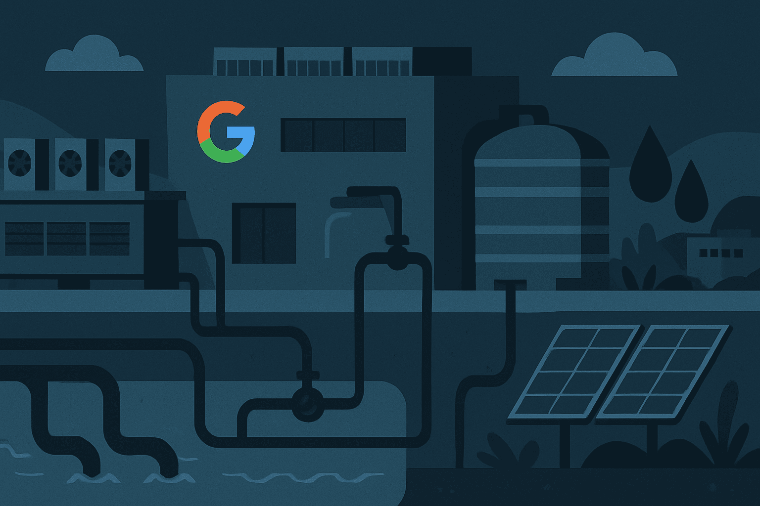 Brief IA : Google promet de reconstituer l'eau pour ses centres de données