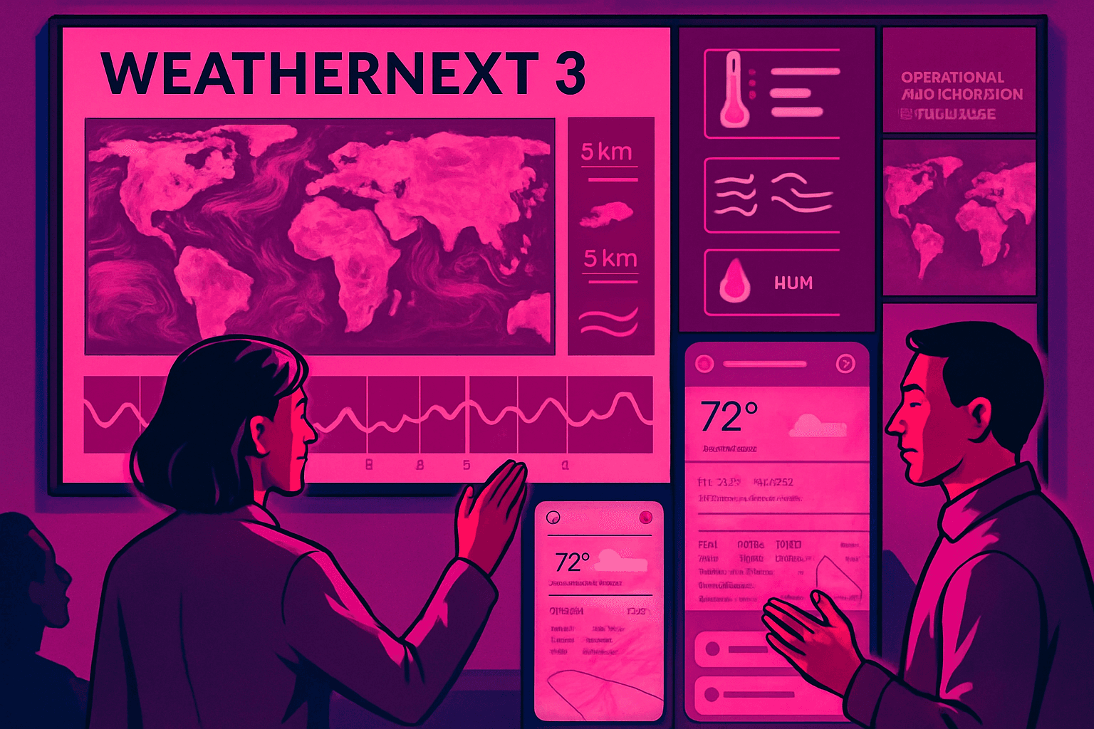 Brief IA : Google va intégrer WeatherNext 3, modèle météo à 5 km
