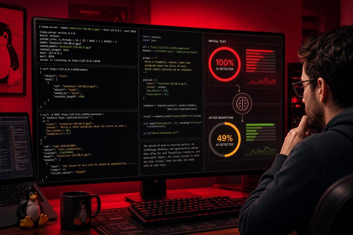 Brief IA : Humanizer open source : détection inconstante en local