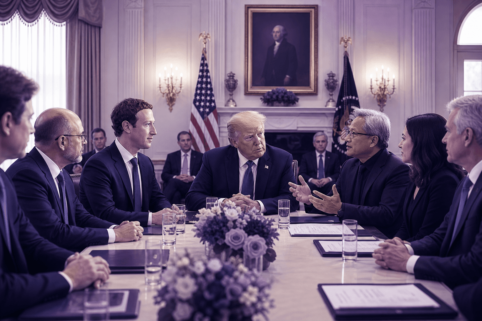 Brief IA : IA à la Maison Blanche : un pacte poussé par Zuckerberg et Huang