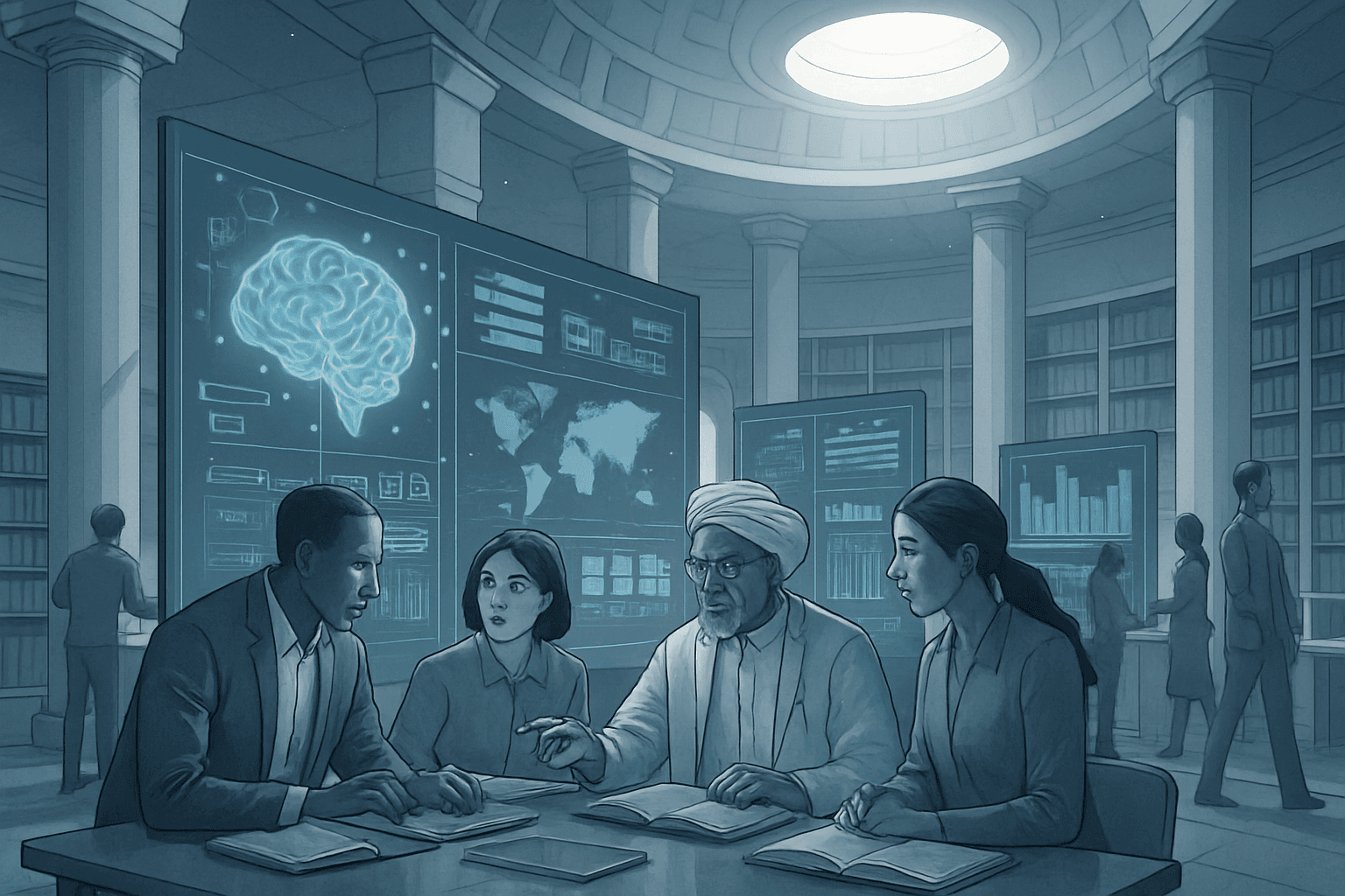 Brief IA : IA et bibliothèque d'Alexandrie : une vision collective