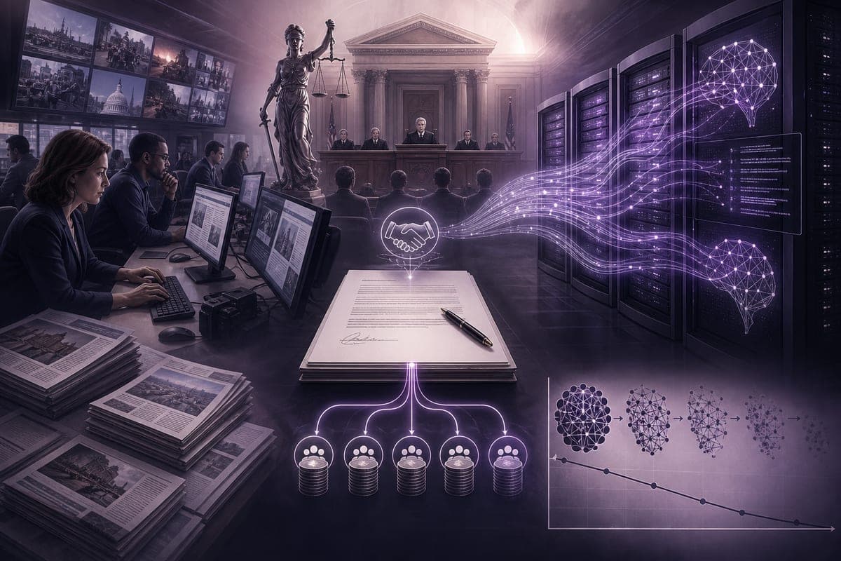 Brief IA : IA : géants paient les éditeurs, redoutent un "doom loop"