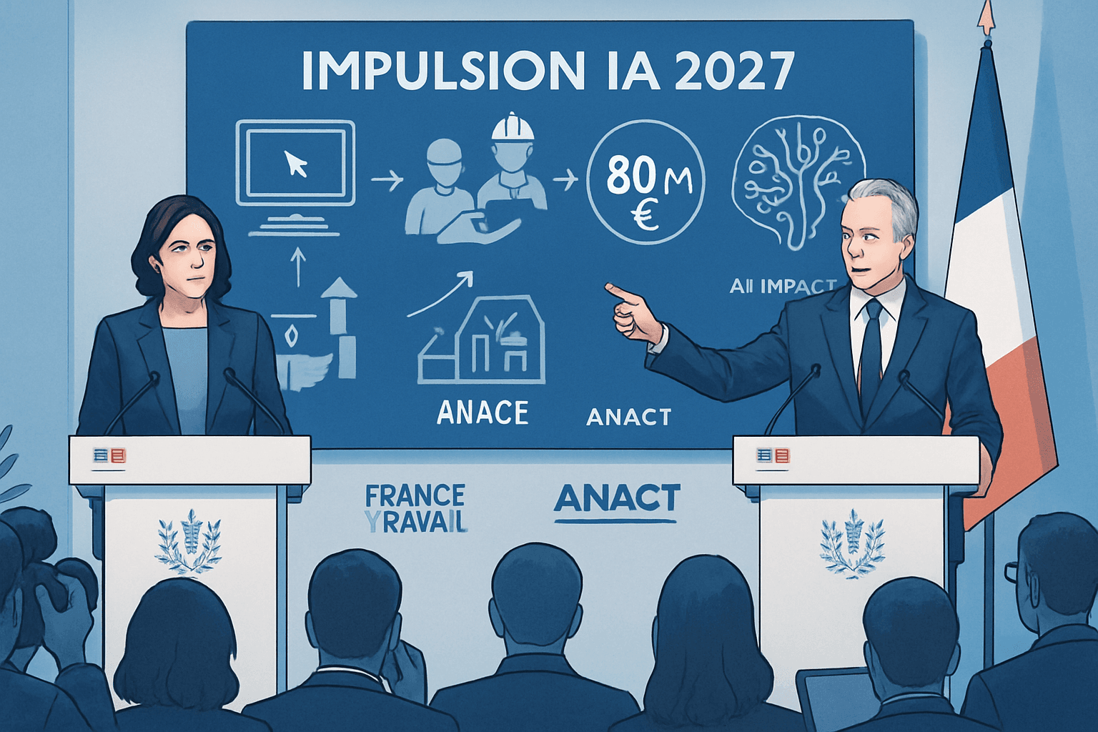 Brief IA : Impulsion IA 2027 : 80 M€ pour former et accompagner les PME