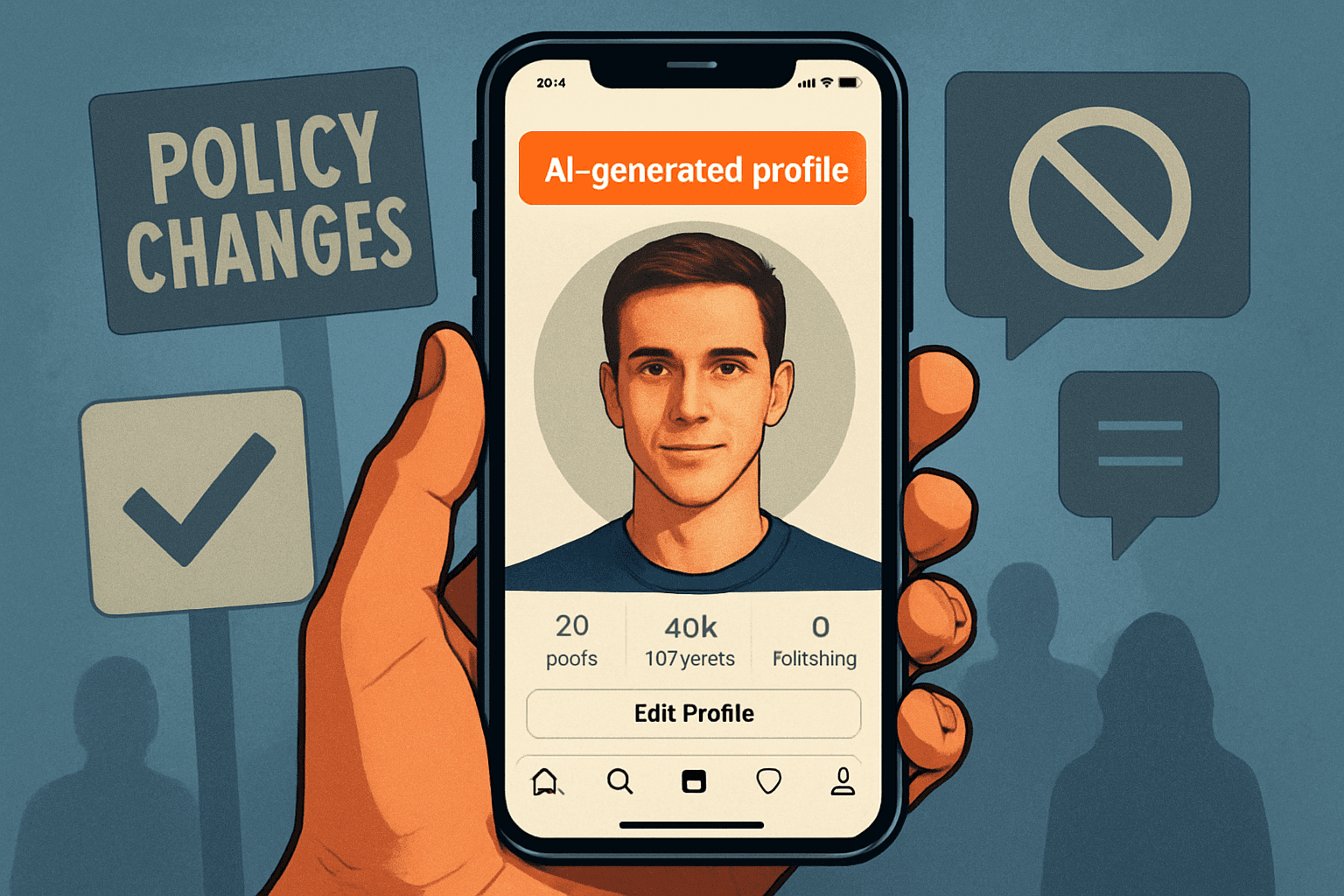 Brief IA : Instagram réduit la portée des profils IA non signalés
