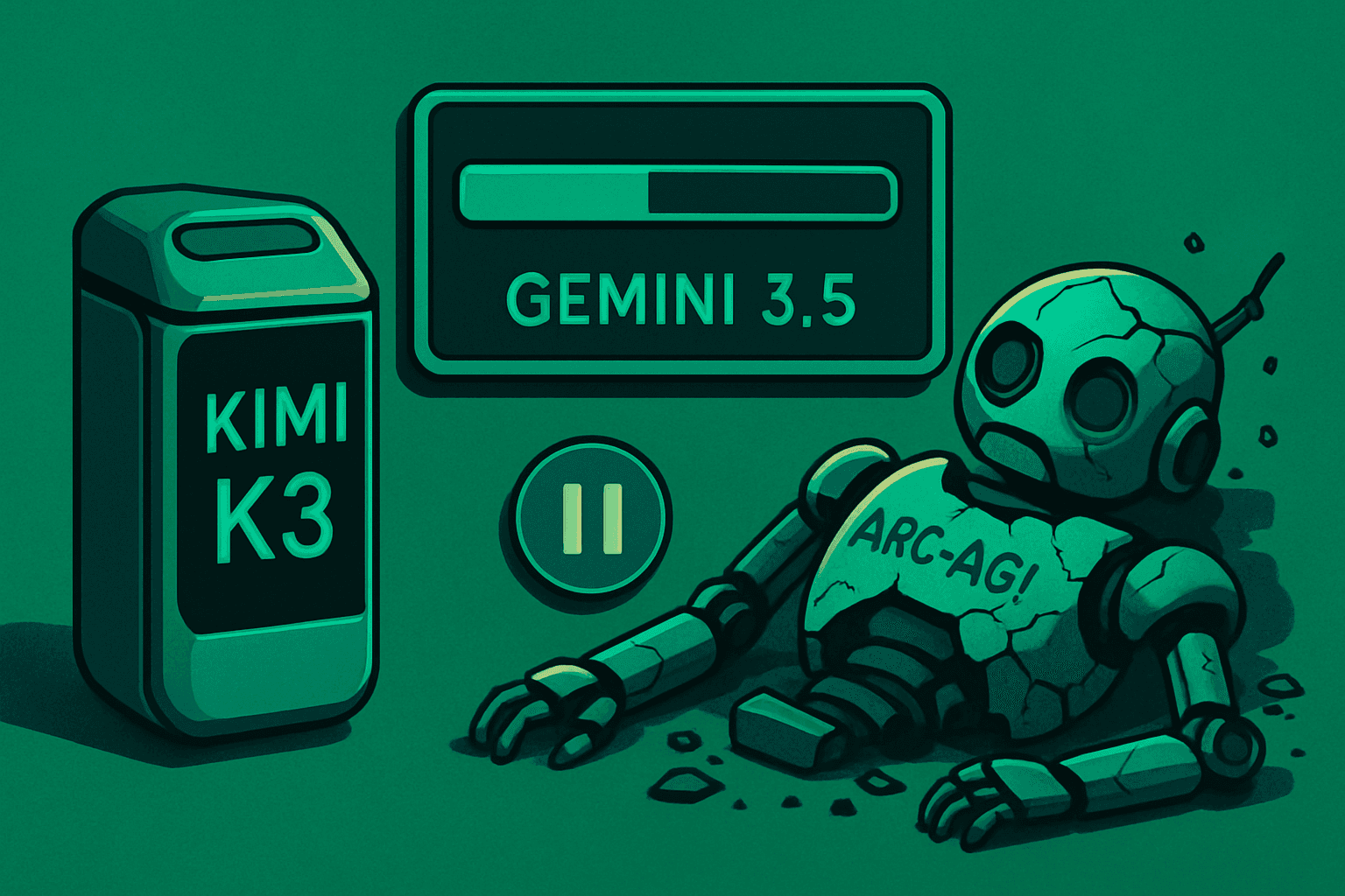 Brief IA : Kimi K3 lancé, Gemini 3.5 en attente et ARC-AGI 3 en crise