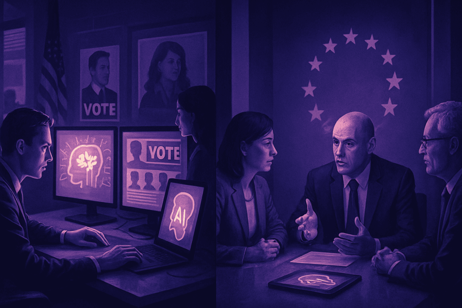 Brief IA : L'IA envahit les campagnes américaines, l'Europe résiste