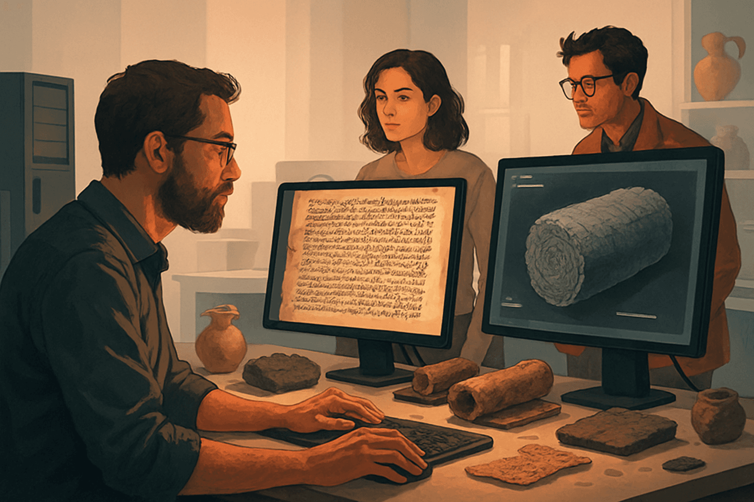 Brief IA : L'IA perce les secrets des papyrus d'Herculanum en 2023