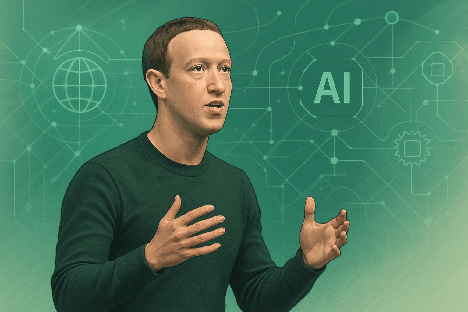 Brief IA : Mark Zuckerberg défend une IA ouverte et décentralisée