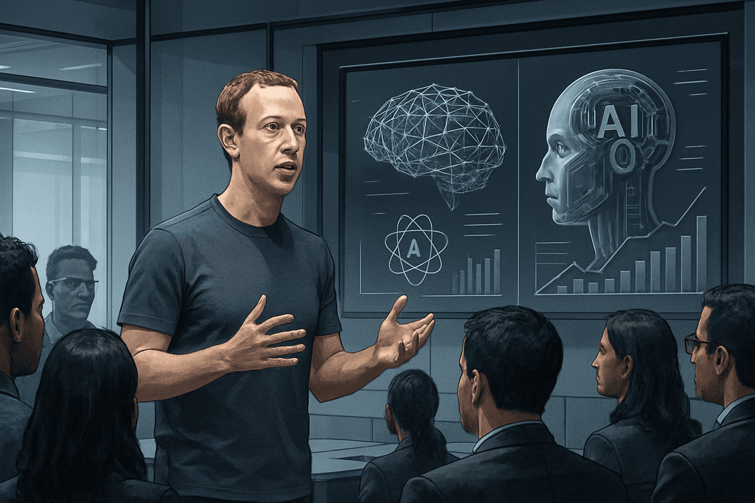 Brief IA : Meta et l'IA : Zuckerberg admet des progrès plus lents que prévu