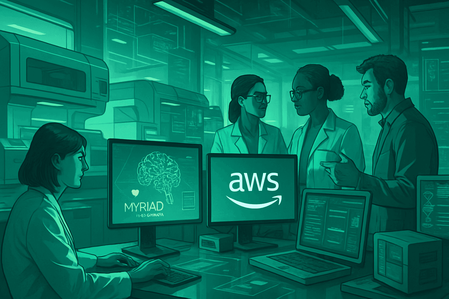 Brief IA : Myriad Genetics et AWS : IA révolutionnaire pour diagnostics