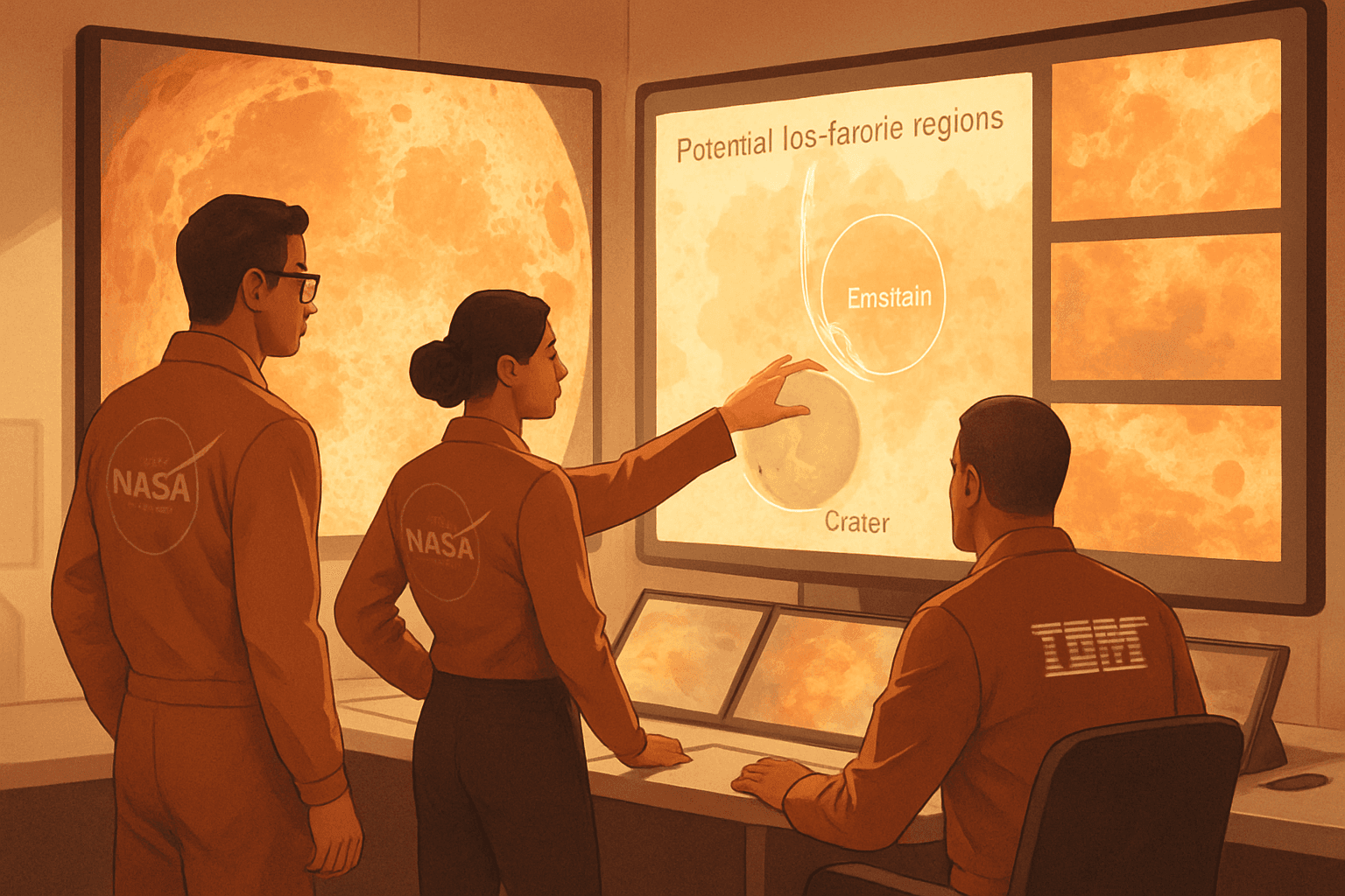Brief IA : NASA et IBM lancent un modèle IA pour cartographier la Lune