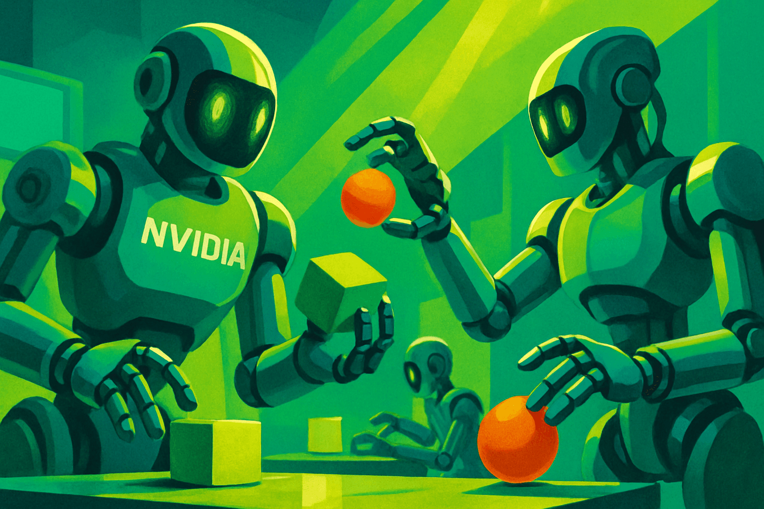 Brief IA : Nvidia et IA : des robots autonomes maîtrisent la préhension à 99 %