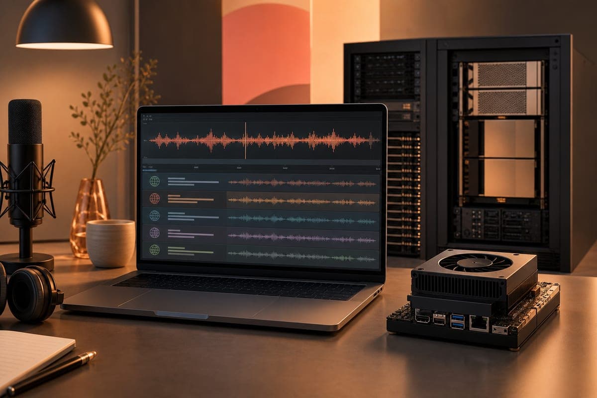 Brief IA : Nvidia lance Nemotron 3.5 Transcribe en open source, 40 langues prises en charge