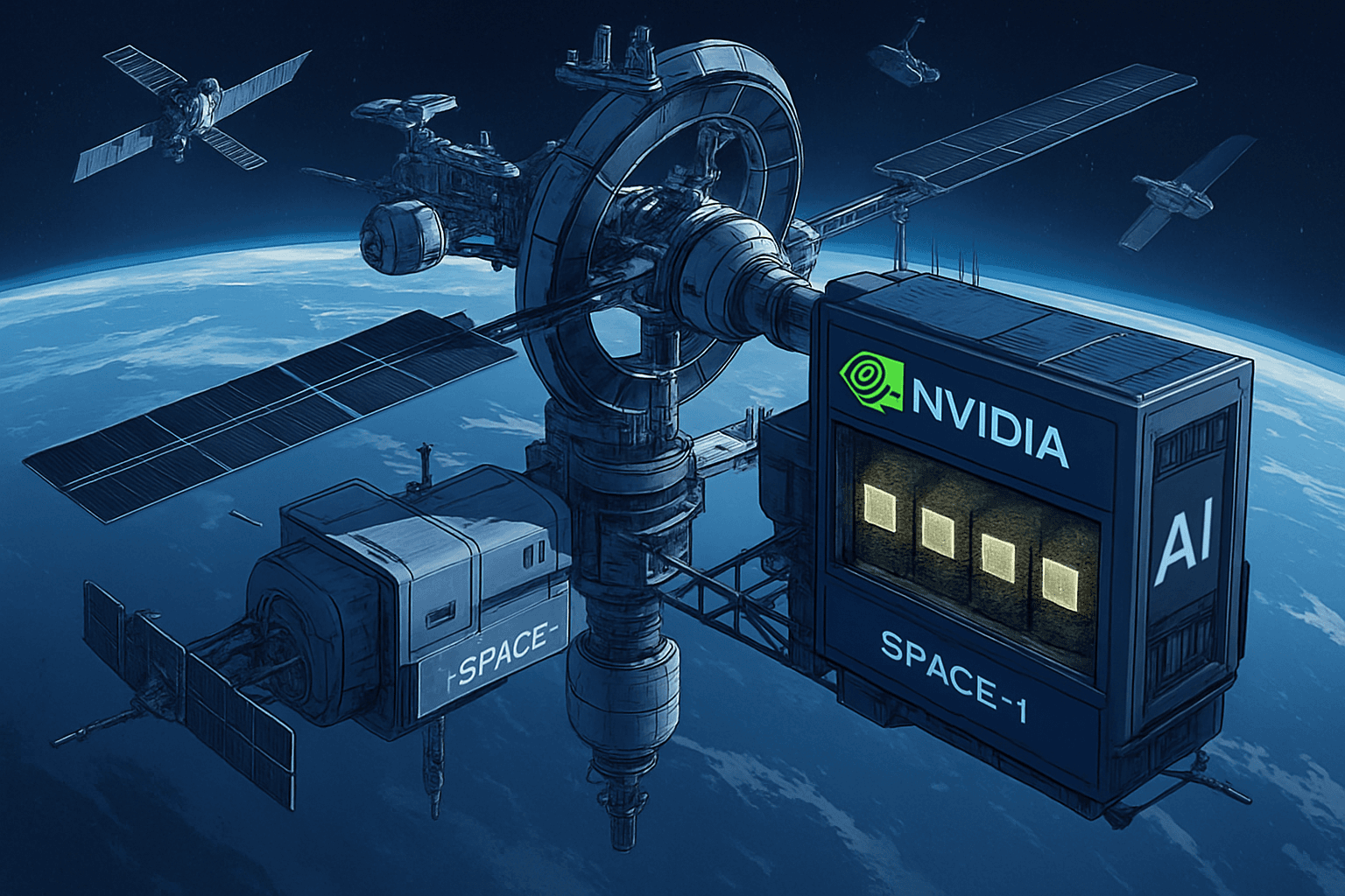 Brief IA : Nvidia s'aventure dans l'espace avec son projet IA Space-1