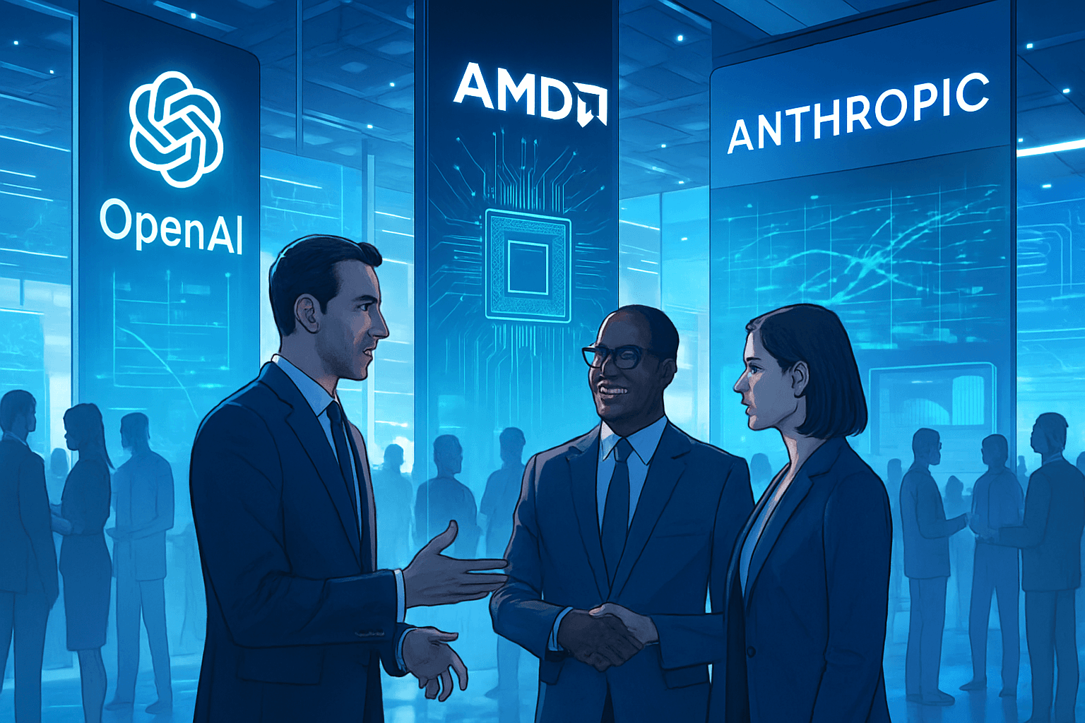 Brief IA : OpenAI investit 750 milliards, AMD et Anthropic s'allient dans l'IA