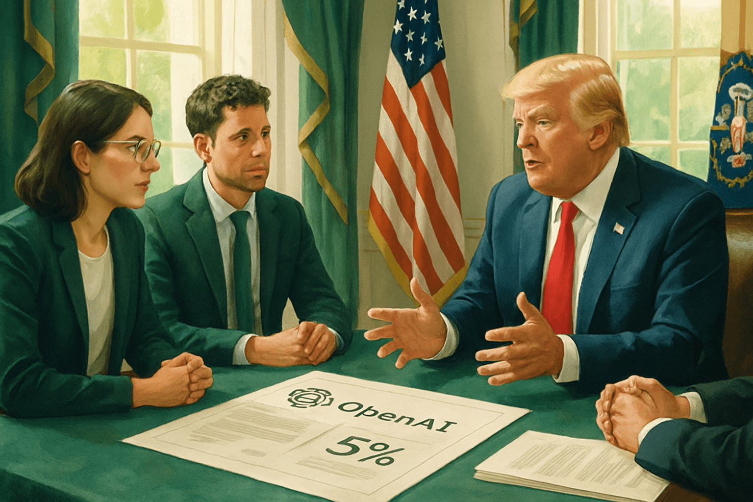 Brief IA : OpenAI offre 5 % de son capital à Trump pour apaiser Washington