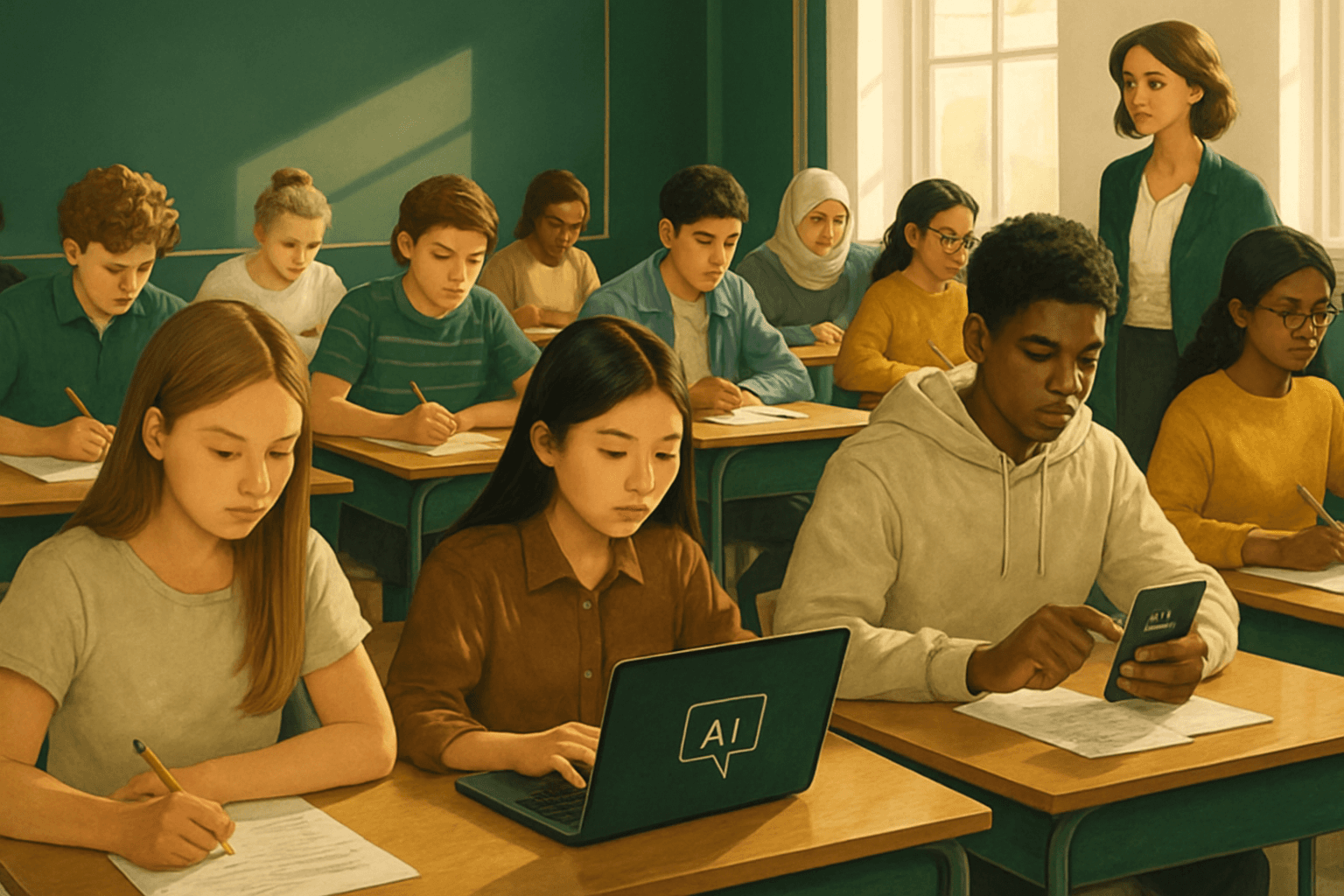 Brief IA : PISA : l'IA à l'école, effet moyen négatif mais gains sous conditions