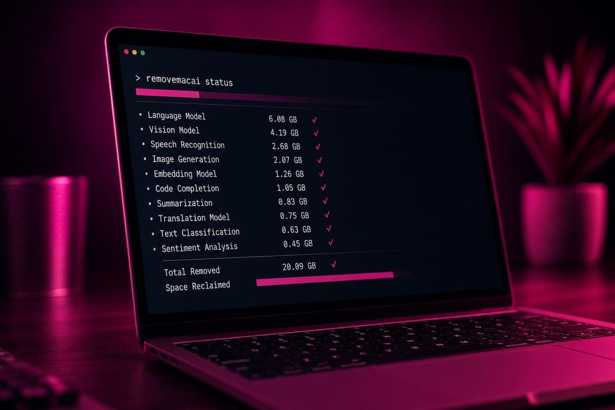 Brief IA : RemoveMacAI supprime 12 Go de modèles Apple Intelligence