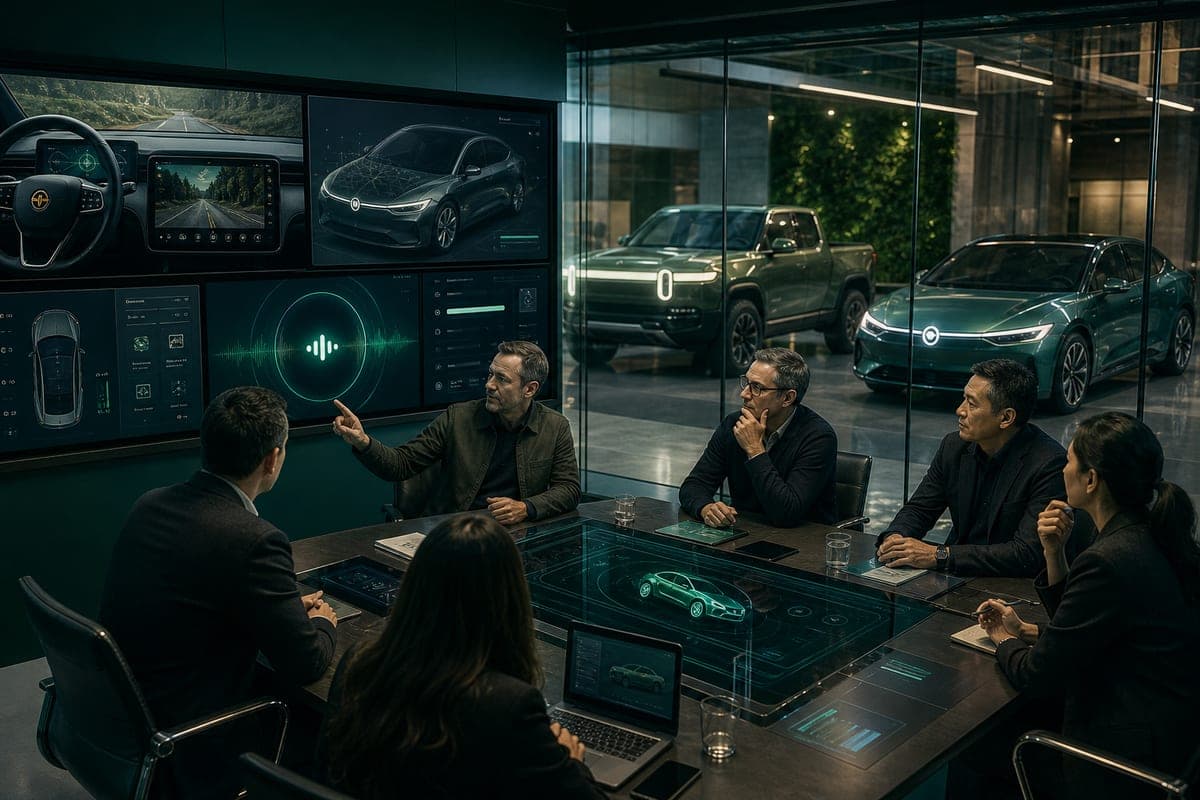 Brief IA : Rivian va licencier son assistant IA à Volkswagen via la JV