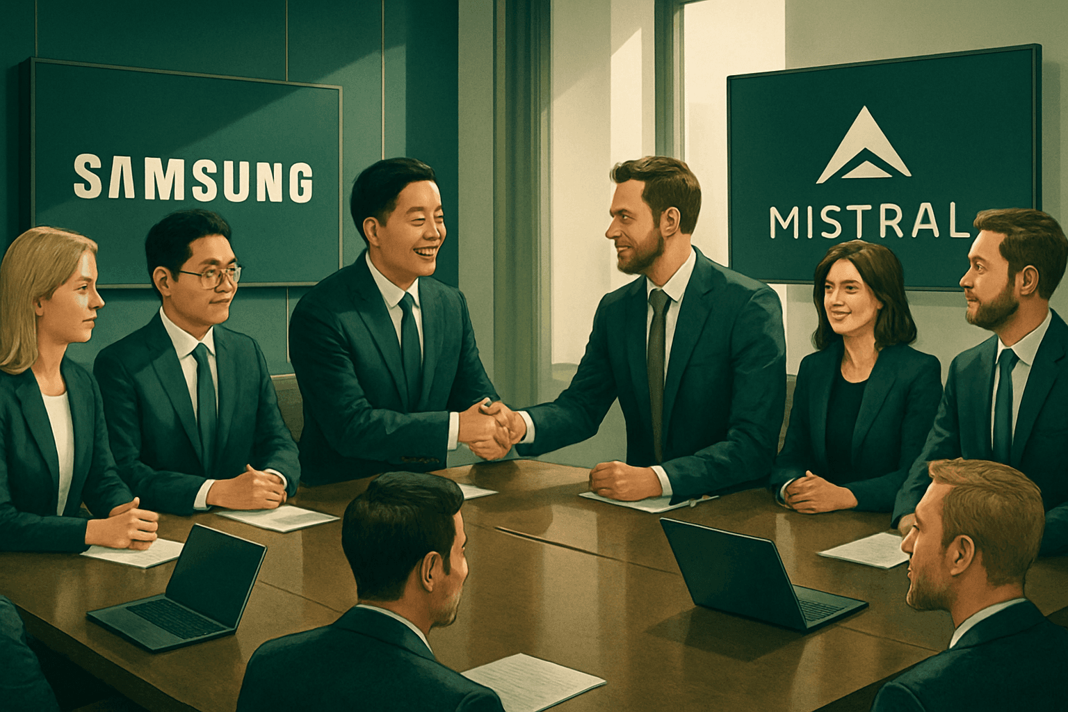 Brief IA : Samsung vise un investissement majeur dans Mistral IA