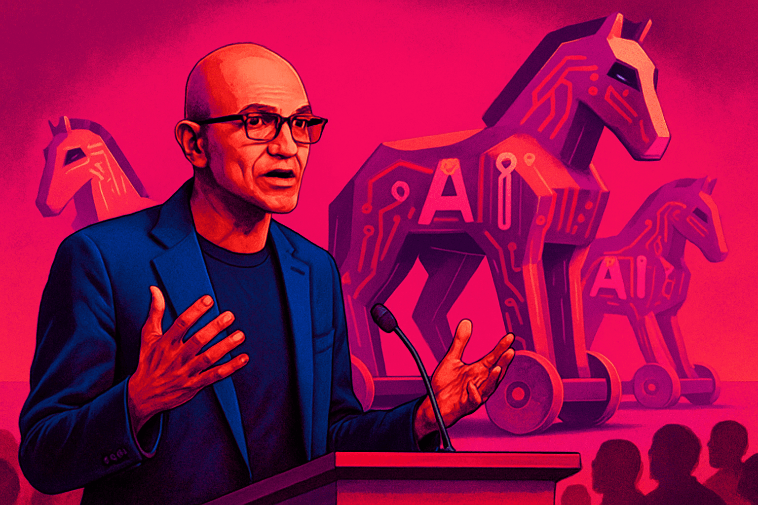 Brief IA : Satya Nadella : modèles IA, des chevaux de Troie cachés