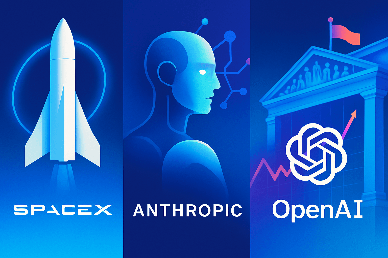 Brief IA : SpaceX, Anthropic, OpenAI : IPO imminentes et stratégies divergentes