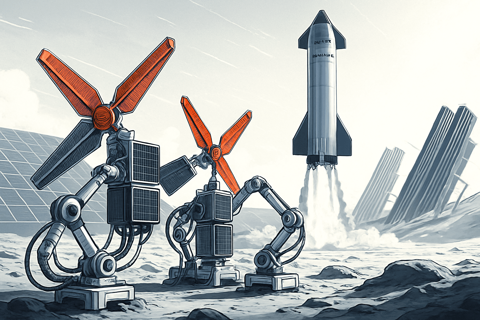 Brief IA : SpaceX et Elon Musk visent la Lune pour produire des satellites IA