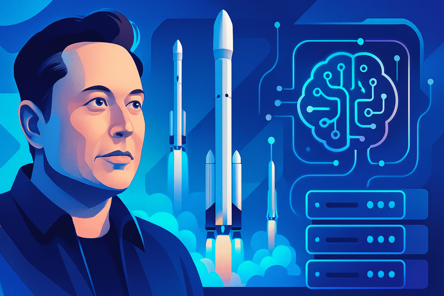 Brief IA : SpaceX et l'IA : Elon Musk vise une infrastructure globale