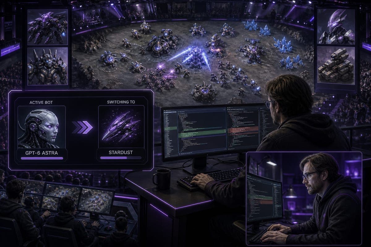 Brief IA : StarSkirmish : GPT-6 Astra remplace son bot par Stardust en match