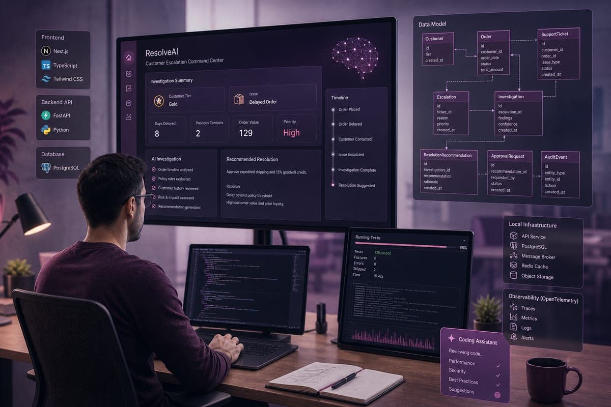 Brief IA : Support client IA : ResolveAI combine Fable 5.1, tests et règles métier