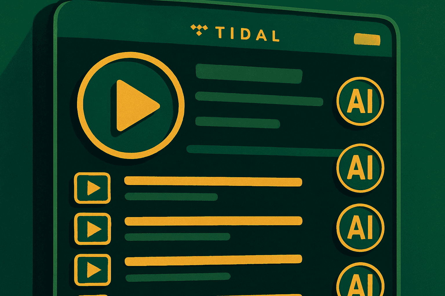 Brief IA : TIDAL interdit la monétisation de la musique IA