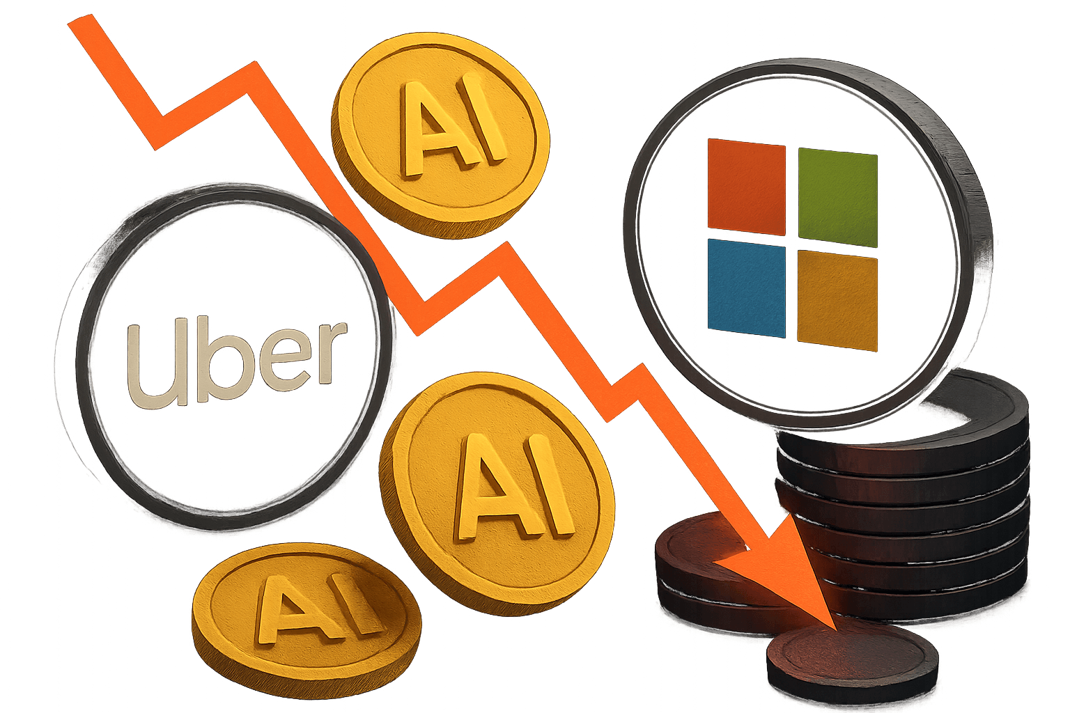 Brief IA : Uber et Microsoft face à l'explosion des coûts des tokens IA