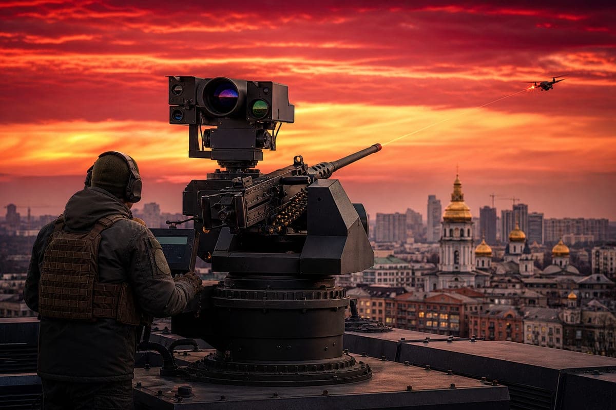 Brief IA : Ukraine : des tourelles .50 IA intégrées à la défense aérienne