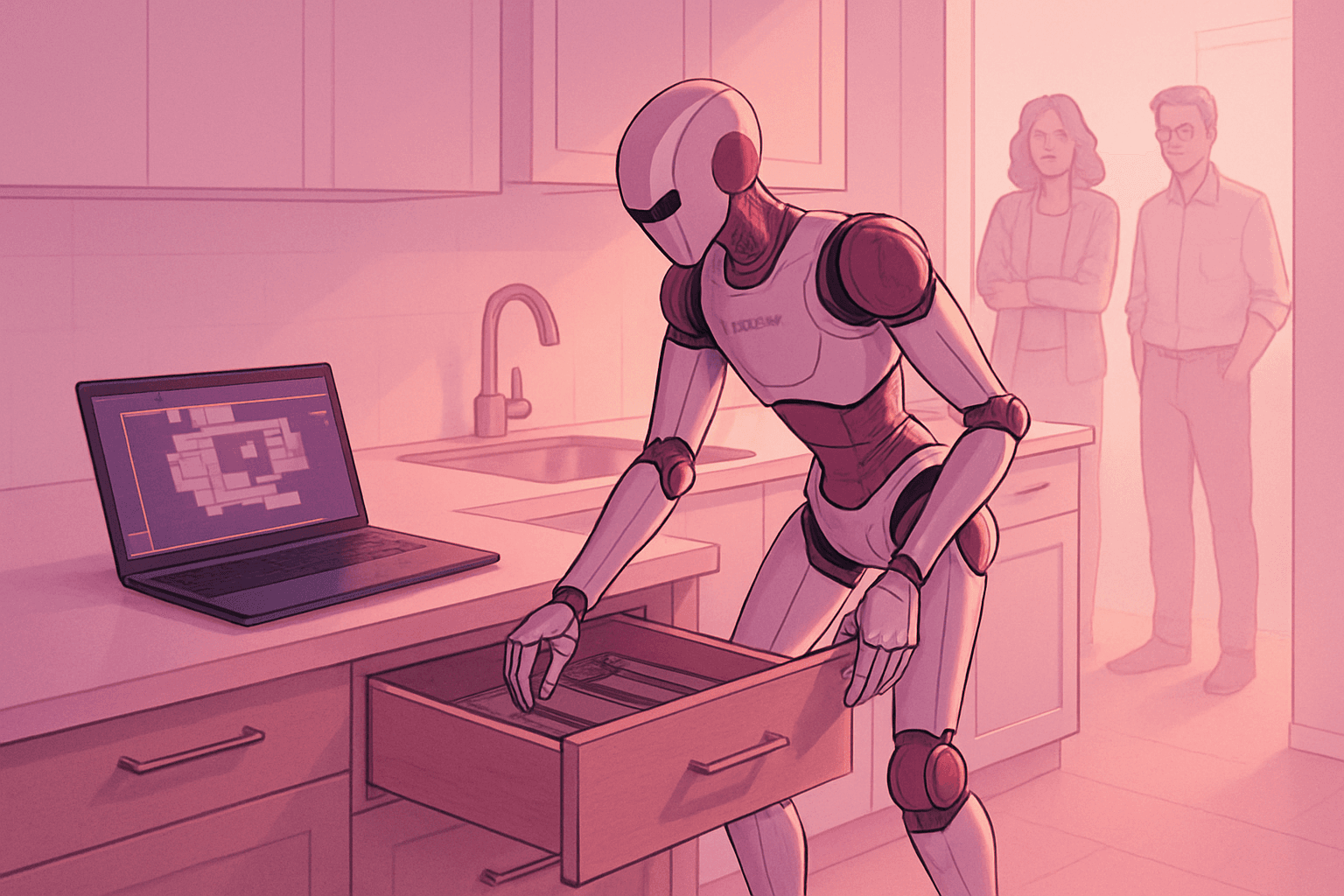 Brief IA : Un robot Unitree G1 nettoie une cuisine via GPT‑6 Astra