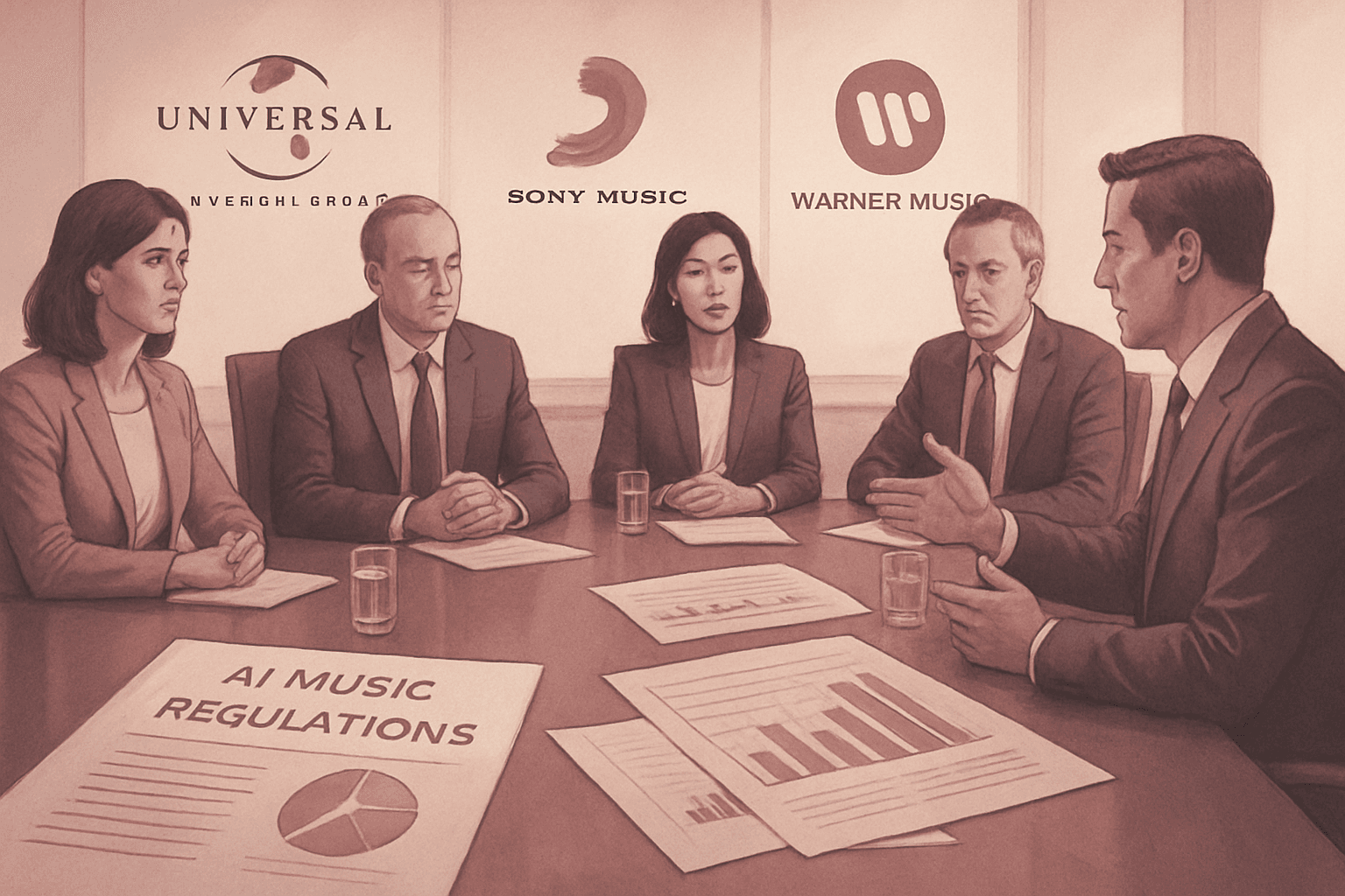 Brief IA : Universal, Sony et Warner veulent bannir l'IA des charts musicaux