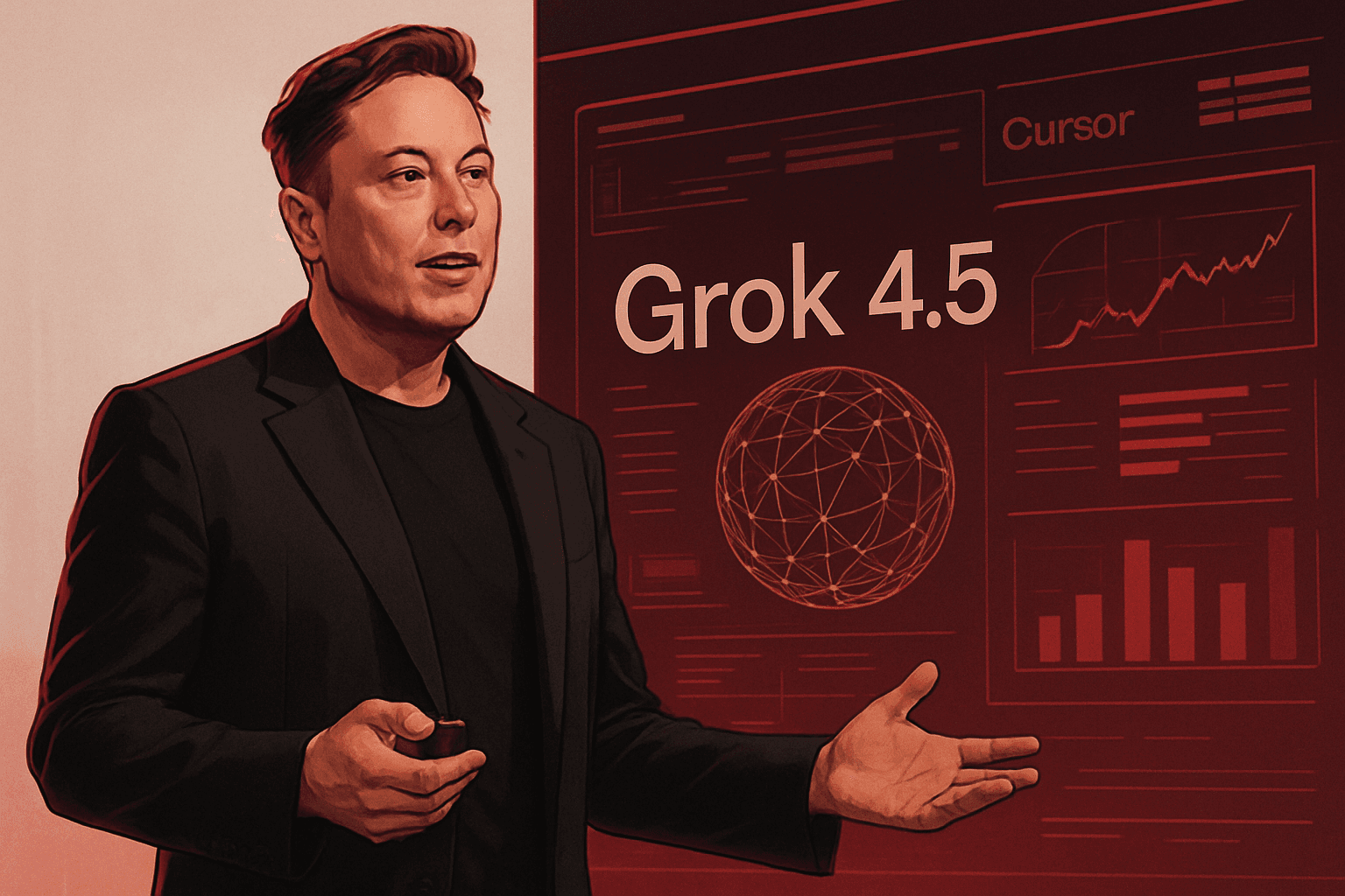 Brief IA : xAI et Elon Musk relancent Grok 4.5 face à Claude Opus