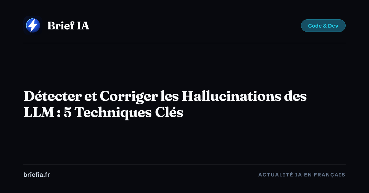 Détecter et Corriger les Hallucinations des LLM : 5 Techniques Clés