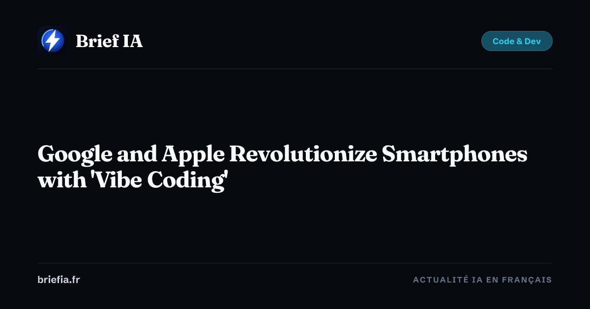 Google and Apple Revolutionize Smartphones with 'Vibe Coding' — Brief ...
