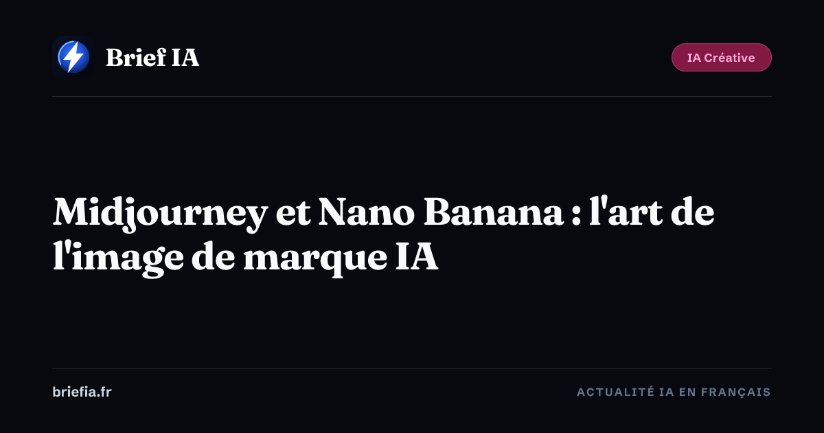 Brief IA : Midjourney et Nano Banana : l'art de l'image de marque IA