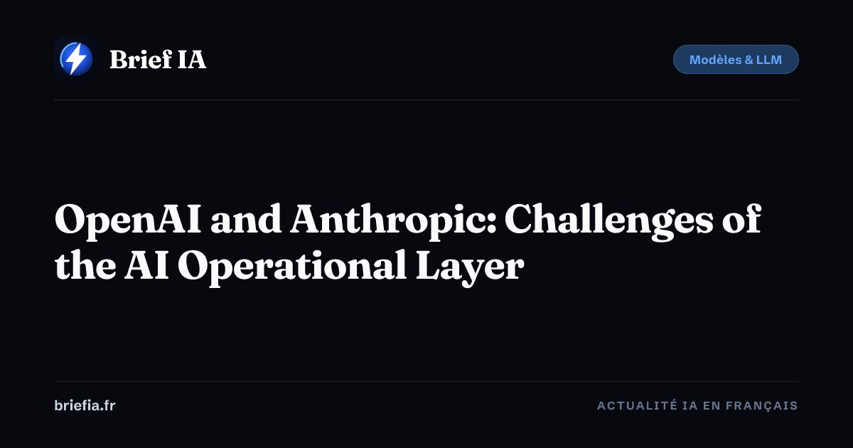 OpenAI and Anthropic: Challenges of the AI Operational Layer — Brief AI