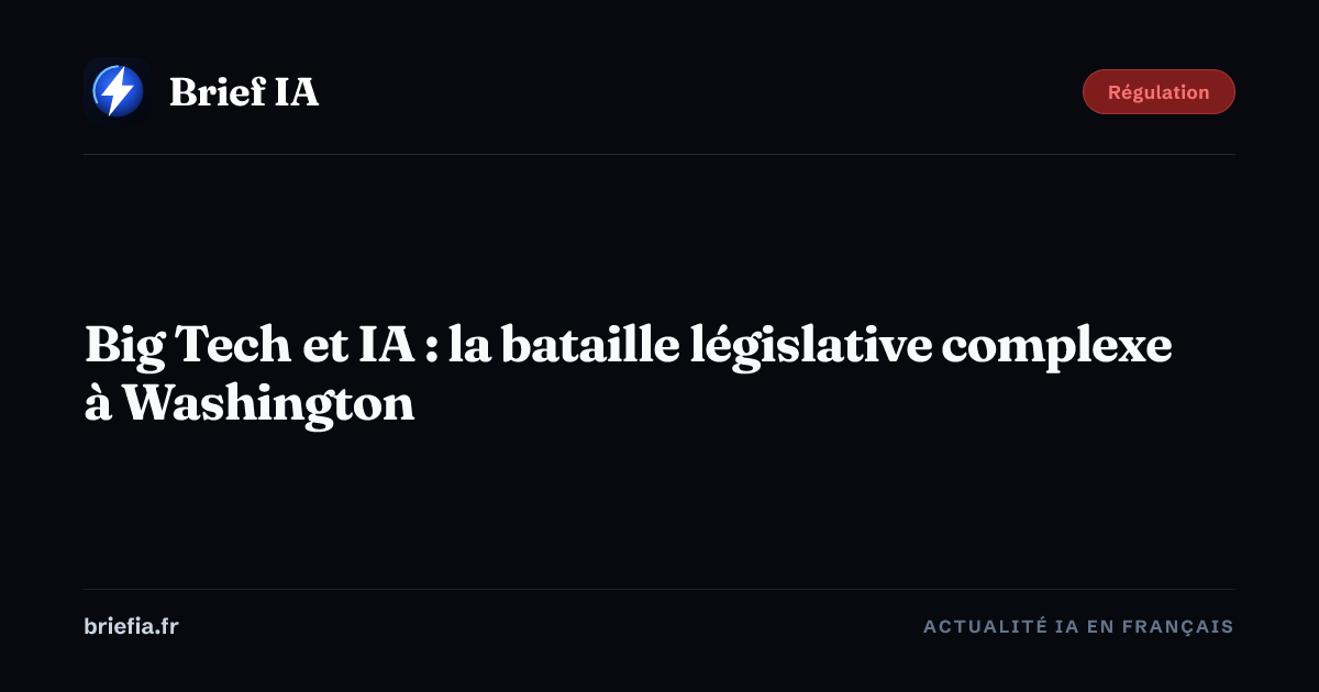 Brief IA : Big Tech et IA : la bataille législative complexe à Washington